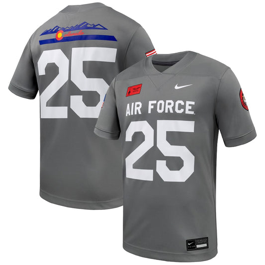#25 Air Force Falcons APLS Fighting Falcon Collection Football Game Jersey - Gray - NCAA