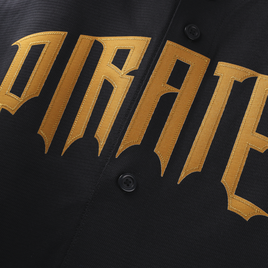 custom Pittsburgh baseball jersey black and gold