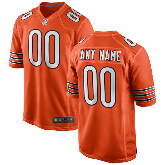 Chicago Bears Alternate Custom Game Jersey - Orange - NFL