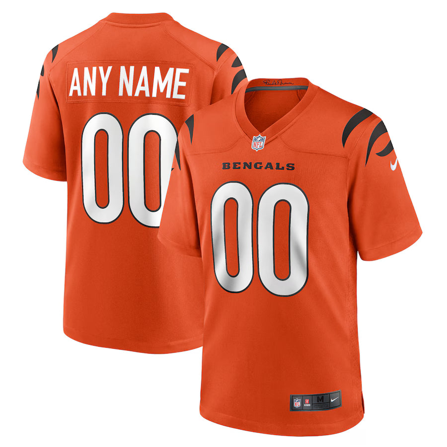 Cincinnati Bengals Alternate Game Custom Jersey - Orange - NFL