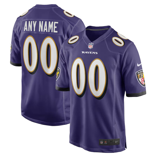 Baltimore Ravens Custom Game Jersey - Purple - NFL