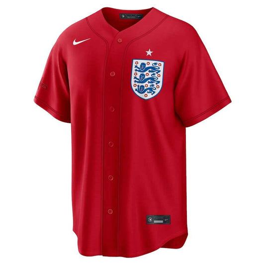 England National Baseball Team Stadium Replica Jersey - Red