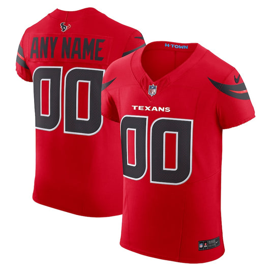 Houston Texans Alternate Vapor F.U.S.E. Elite Custom Jersey - Red - NFL