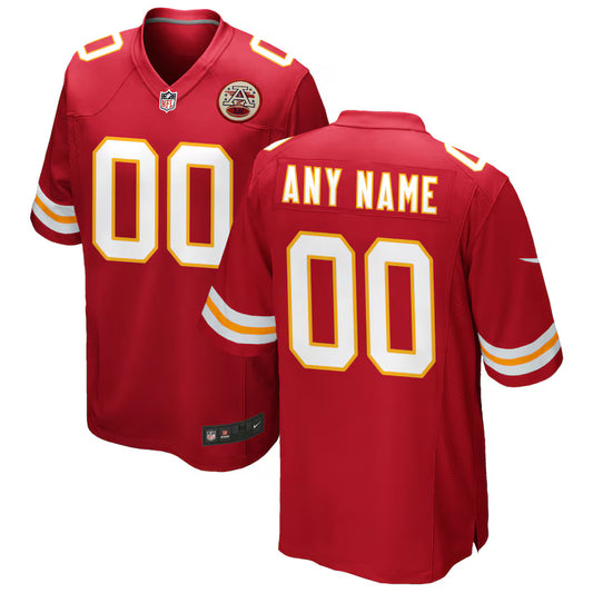 Kansas City Chiefs Custom Game Jersey - Red - NFL