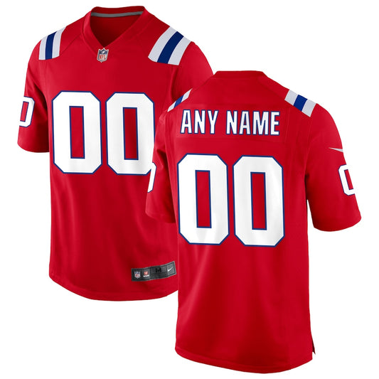 New England Patriots Alternate Custom Jersey - Red - NFL