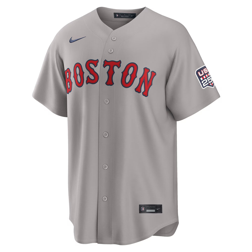 Roman Anthony Boston Red Sox USA 250 Fourth of July Road Baseball Jersey – Gray