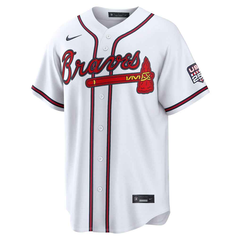 Ronald Acuña Jr. Atlanta Braves USA 250 Fourth of July Home Baseball Jersey – White