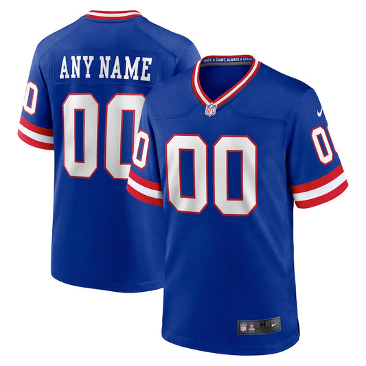 New York Giants Classic Custom Game Jersey - Royal - NFL