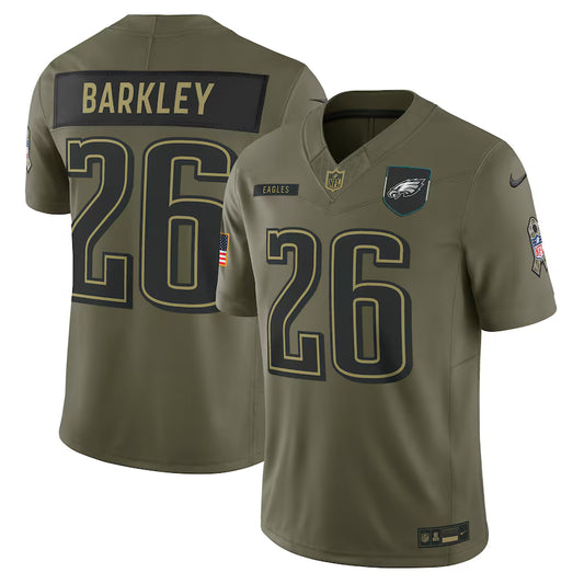 Saquon Barkley Philadelphia Eagles 2025 Salute to Service Limited Jersey - Olive - NFL
