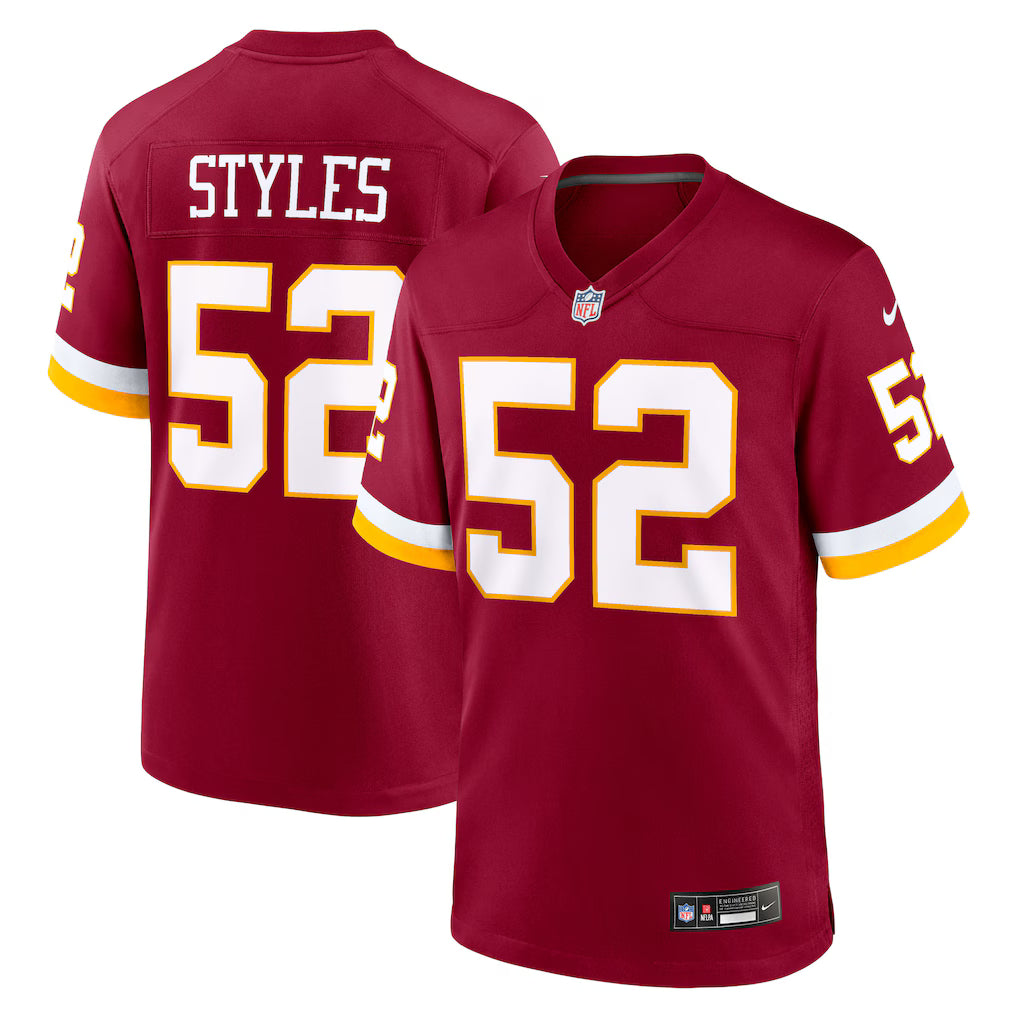 Sonny Styles #52 Washington Commanders Football Jersey
