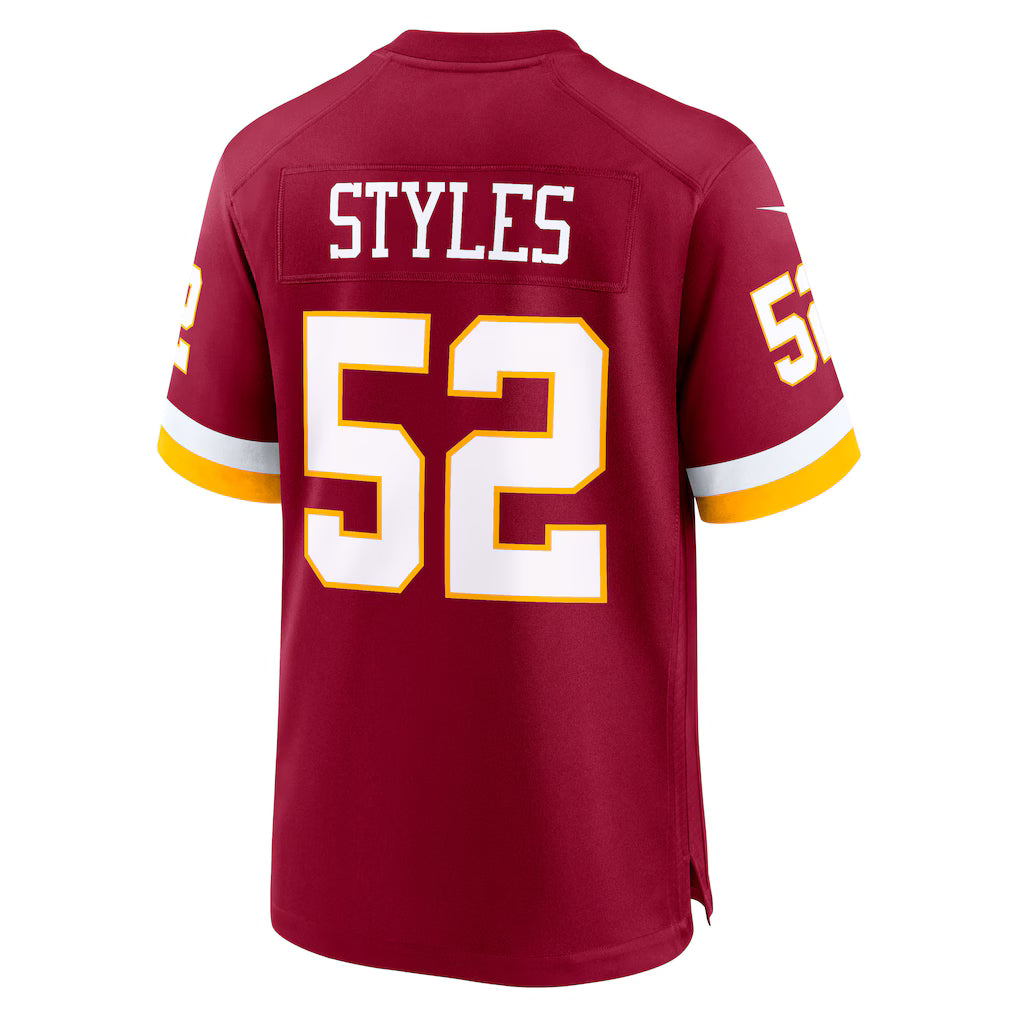 Sonny Styles #52 Washington Commanders Football Jersey