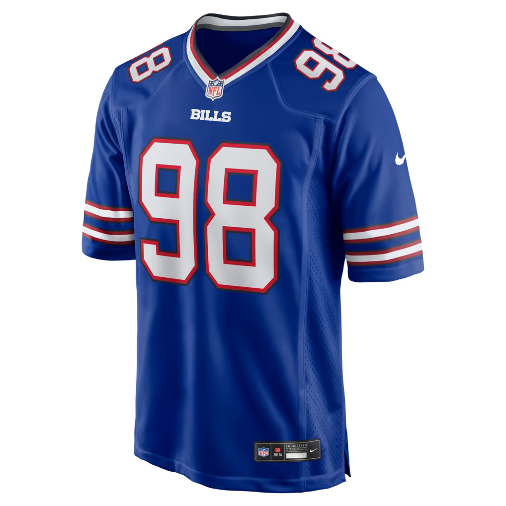 T.J. Sanders #98 Buffalo Bills Football Jersey