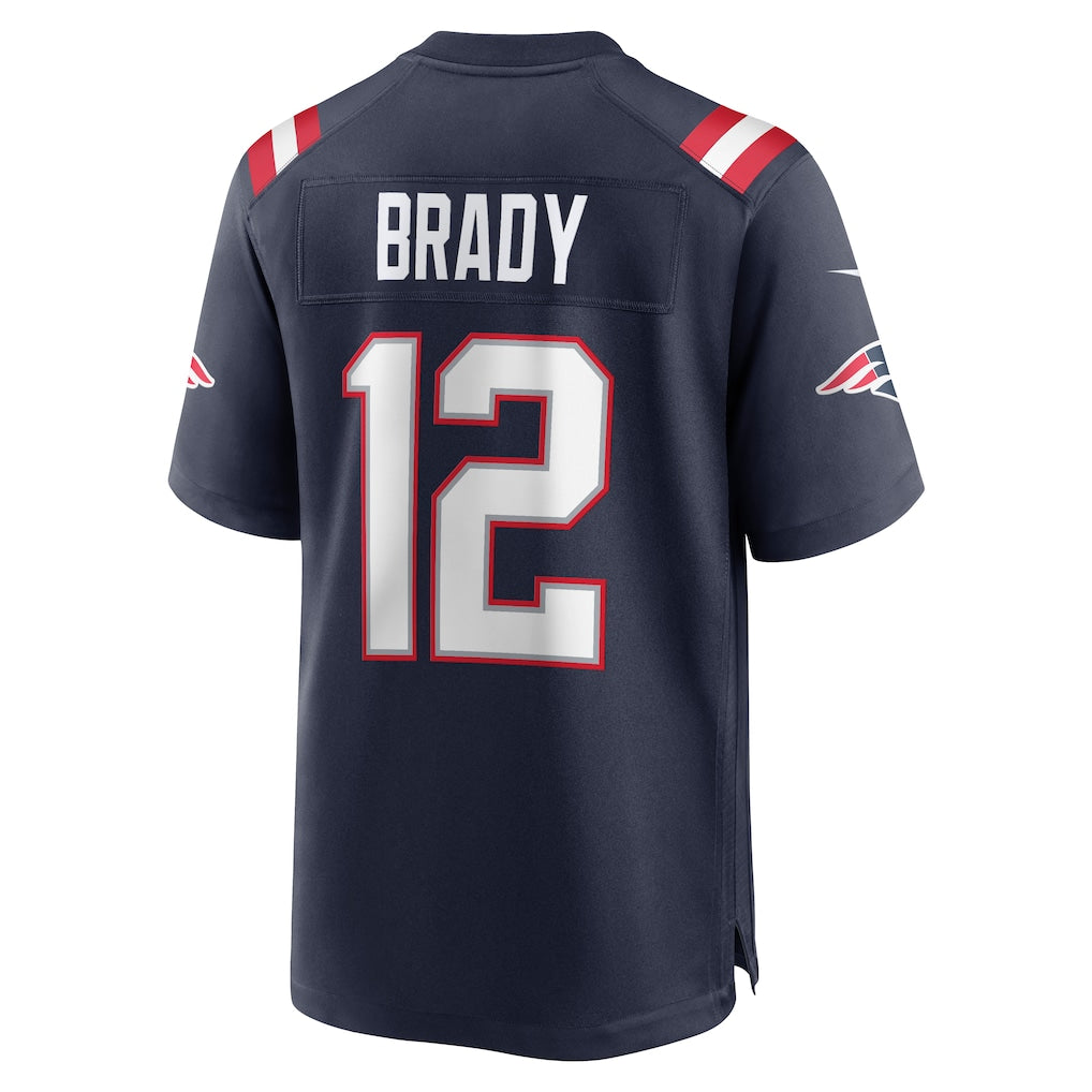 Tom Brady #12 New England Custom Name & Number Football Fan Jersey - Navy