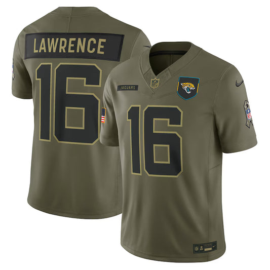 Trevor Lawrence Jacksonville Jaguars 2025 Salute to Service Limited Jersey - Olive - NFL