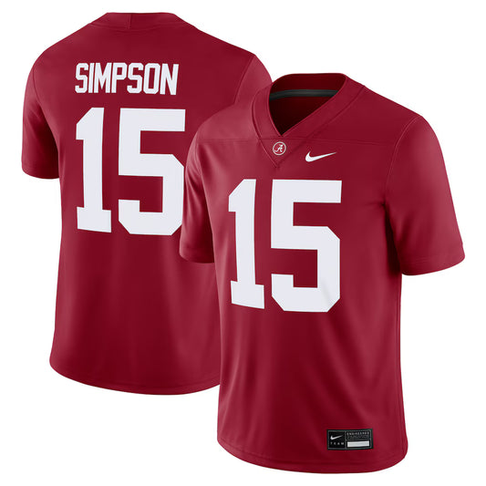 Ty Simpson Alabama Crimson Tide NIL Football Game Jersey - Crimson - NCAA