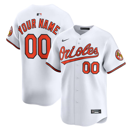 Baltimore Orioles Home Limited Custom Jersey - White