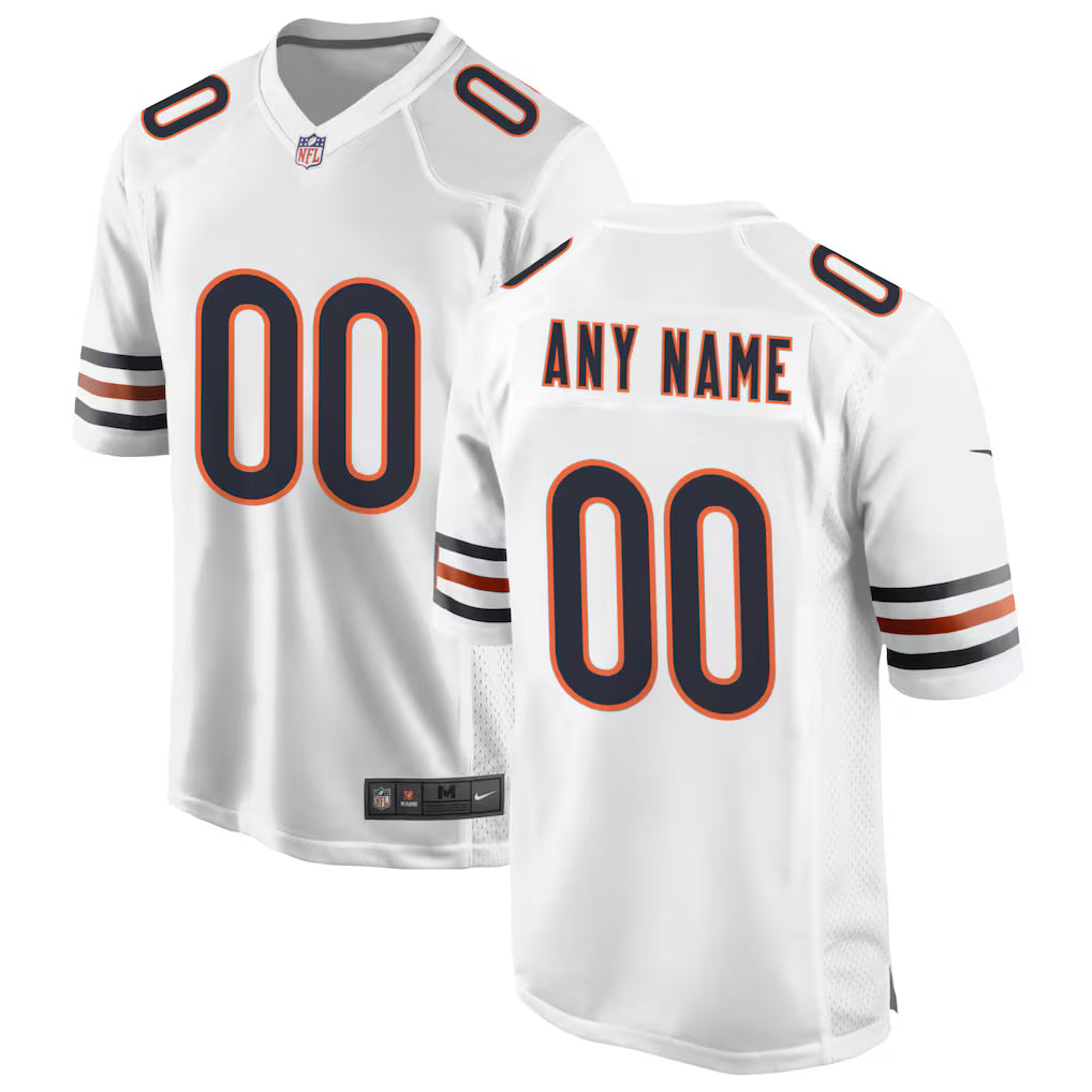 Custom Chicago Bears Football Jersey - White