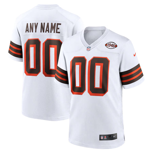 Cleveland Browns 1946 Collection Alternate Custom Jersey - White - NFL