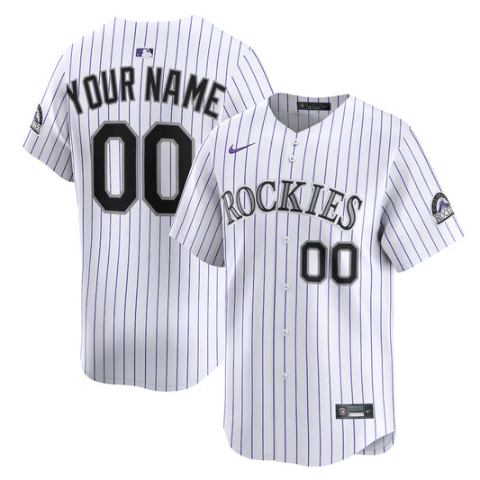 Colorado Rockies Home Limited Custom Jersey - White