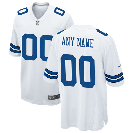 Dallas Cowboys Custom Game Jersey - White - NFL