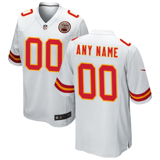 Kansas City Chiefs Custom Game Jersey - White - NFL