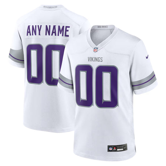 Minnesota Vikings Alternate Custom Game Jersey - White - NFL