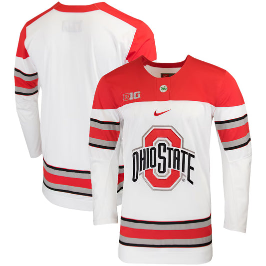 Ohio State Buckeyes College Hockey Jersey - White -