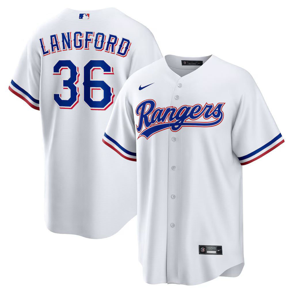 Wyatt Langford Texas Rangers Jersey - White