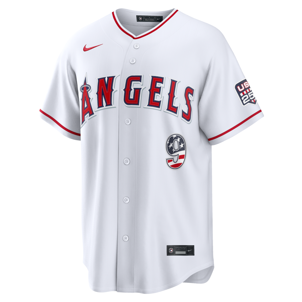 Zach Neto Los Angeles Angels USA 250 Fourth of July Home Baseball Jersey – White
