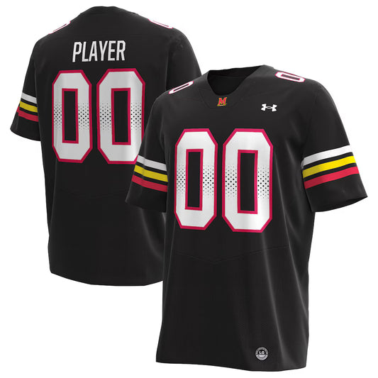 Maryland Terrapins Under Armour Alternate NIL Pick-A-Player Football Jersey - Black - NCAA