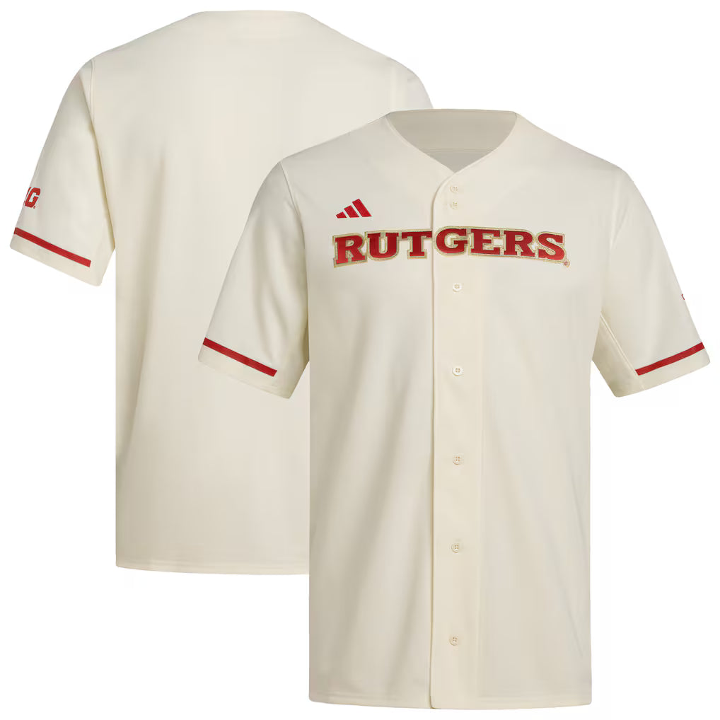 Rutgers Scarlet Knights Baseball Jersey - Cream -