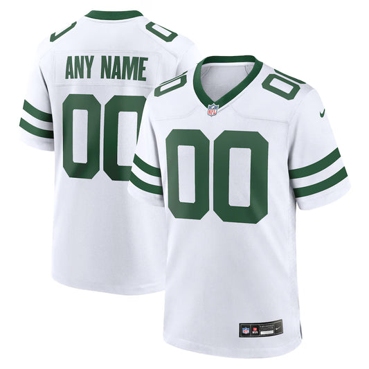 New York Jets White Custom Football Jersey