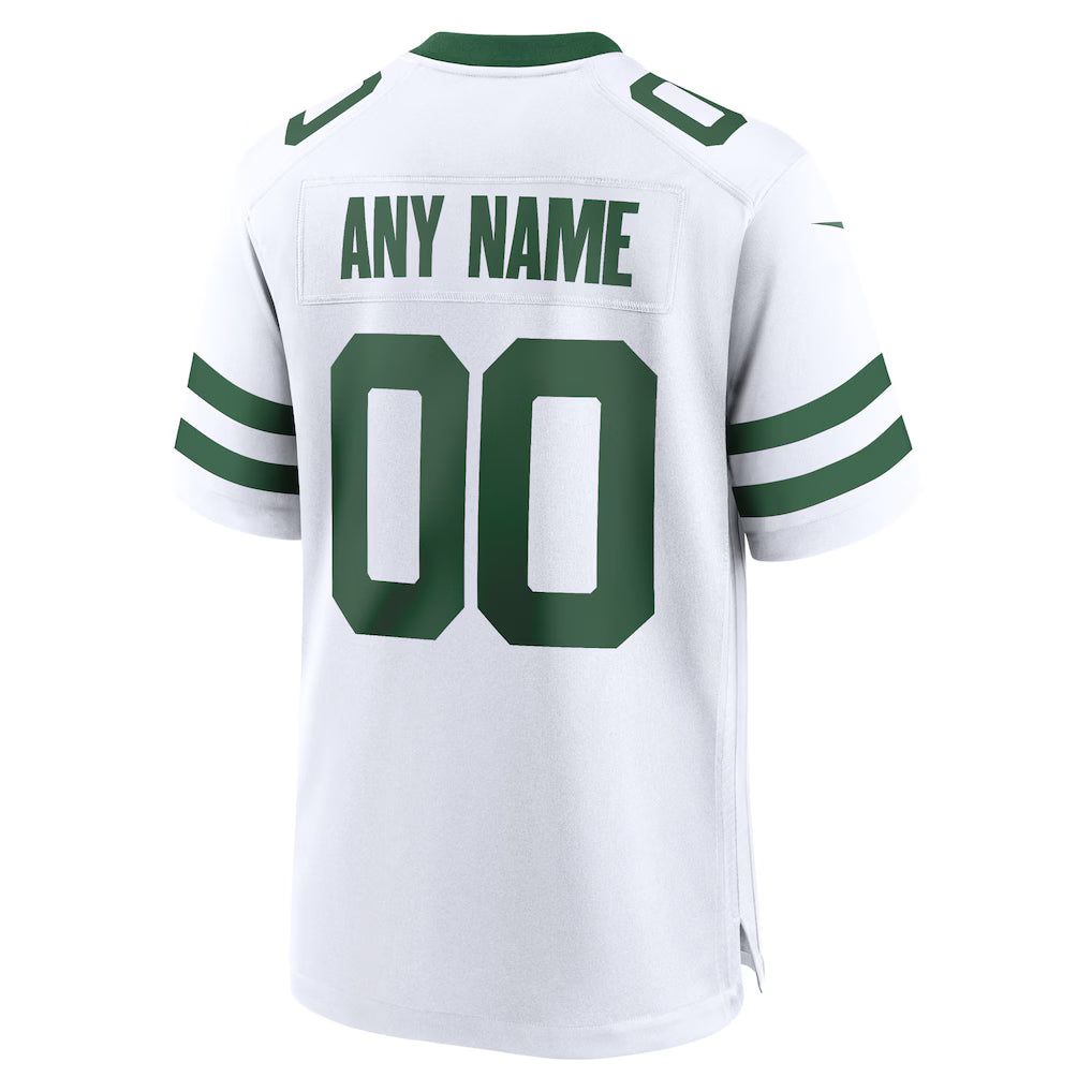 New York Jets White Custom Football Jersey