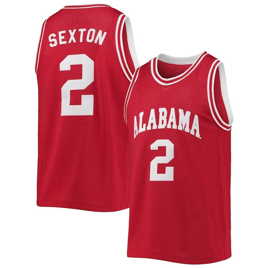 Sports Jersey Direct Alabama Crimson Tide Collin Sexton number 2 basketball jersey in red with white lettering