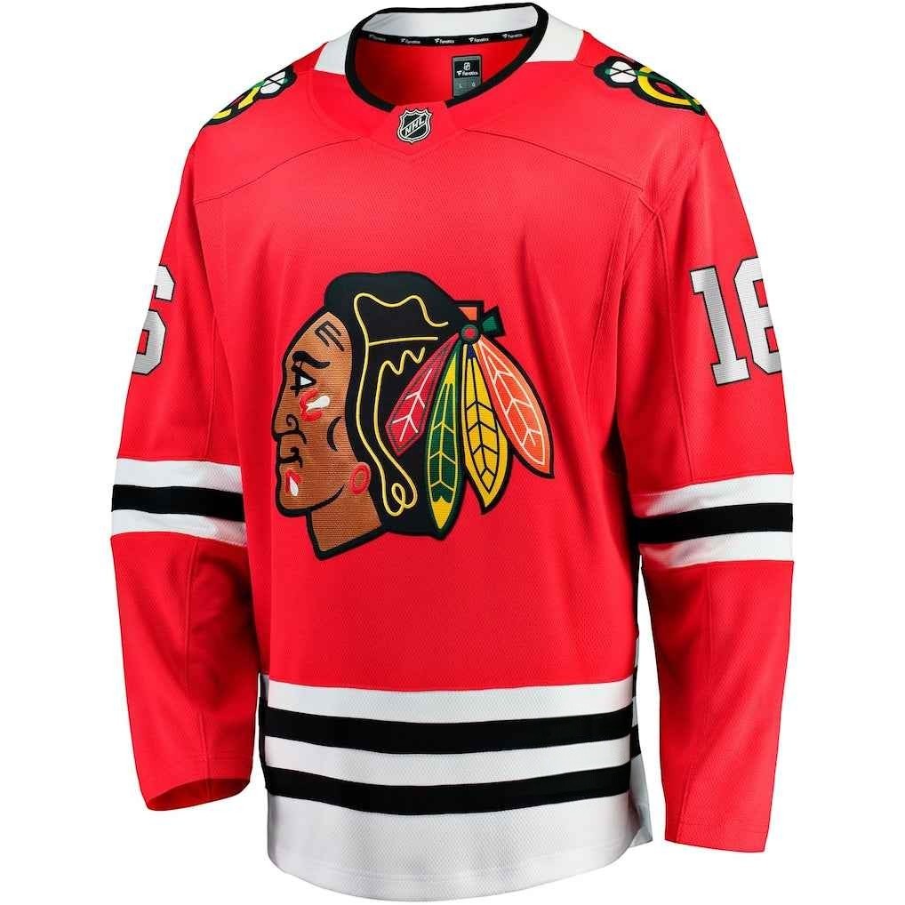 Sports Jersey Direct Anton Frondell Chicago Blackhawks neon pink hockey jersey with team logo and player number 18