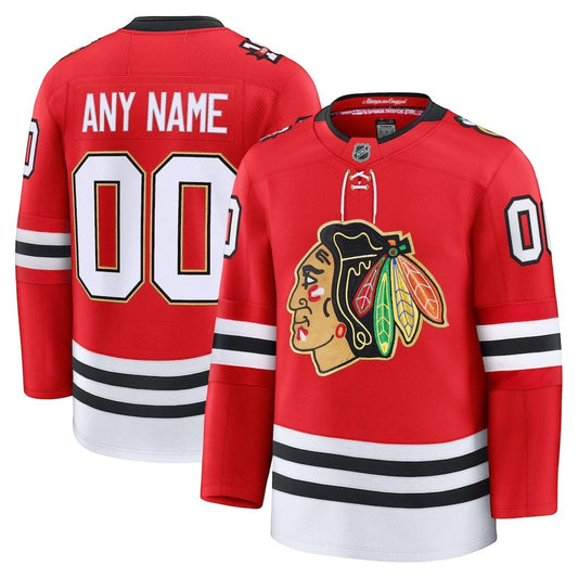 Sports Jersey Direct Chicago Blackhawks red Centennial Premium custom hockey jersey with team logo and player details