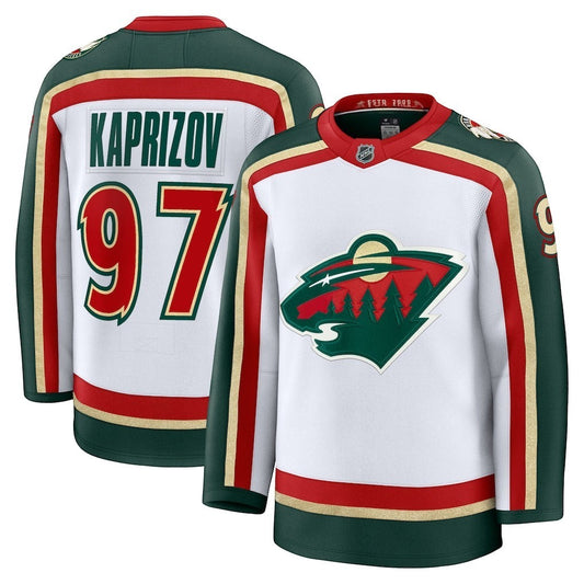 Sports Jersey Direct Minnesota Wild 25th anniversary white Kirill Kaprizov premium hockey jersey with team graphics