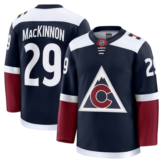 Sports Jersey Direct Nathan MacKinnon Colorado Avalanche navy alternate premium hockey jersey with team logo and number