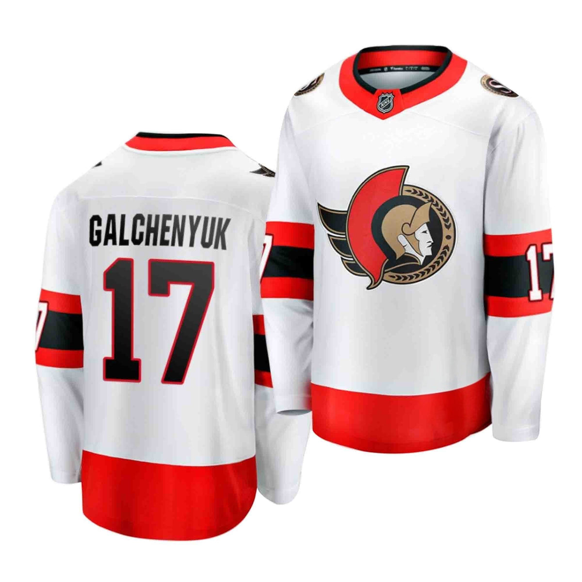 Sports Jersey Direct Ottawa Senators Alex Galchenyuk 17 white hockey jersey with team logo and player name on back
