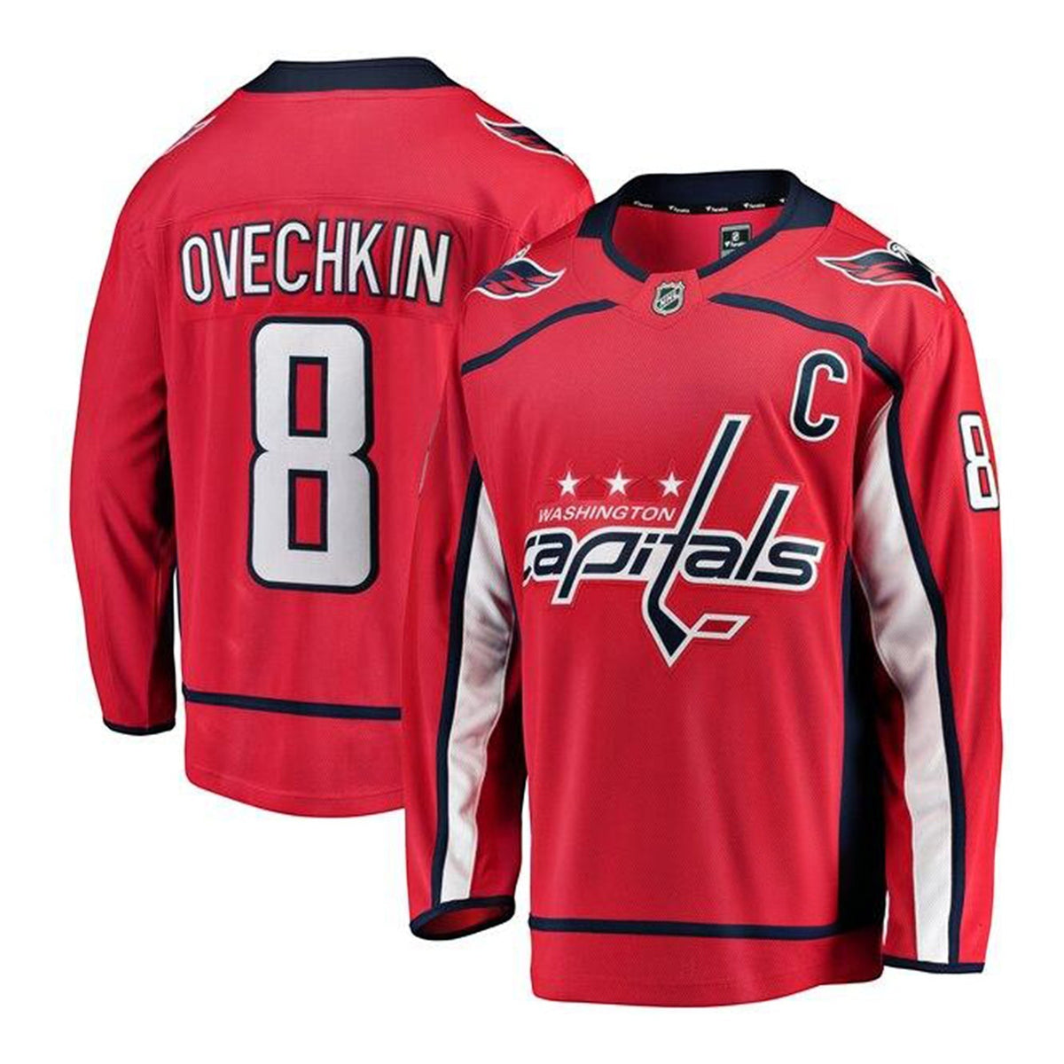 Sports Jersey Direct Washington Capitals Alexander Ovechkin number 8 red hockey jersey with team logo and captain C