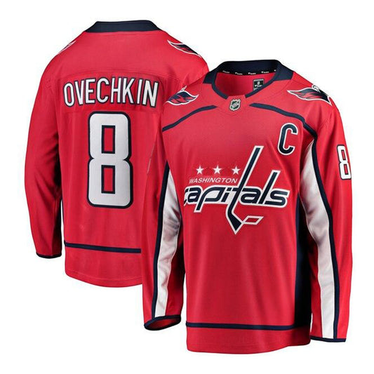 Sports Jersey Direct Washington Capitals Alexander Ovechkin number 8 red hockey jersey with team logo and captain C
