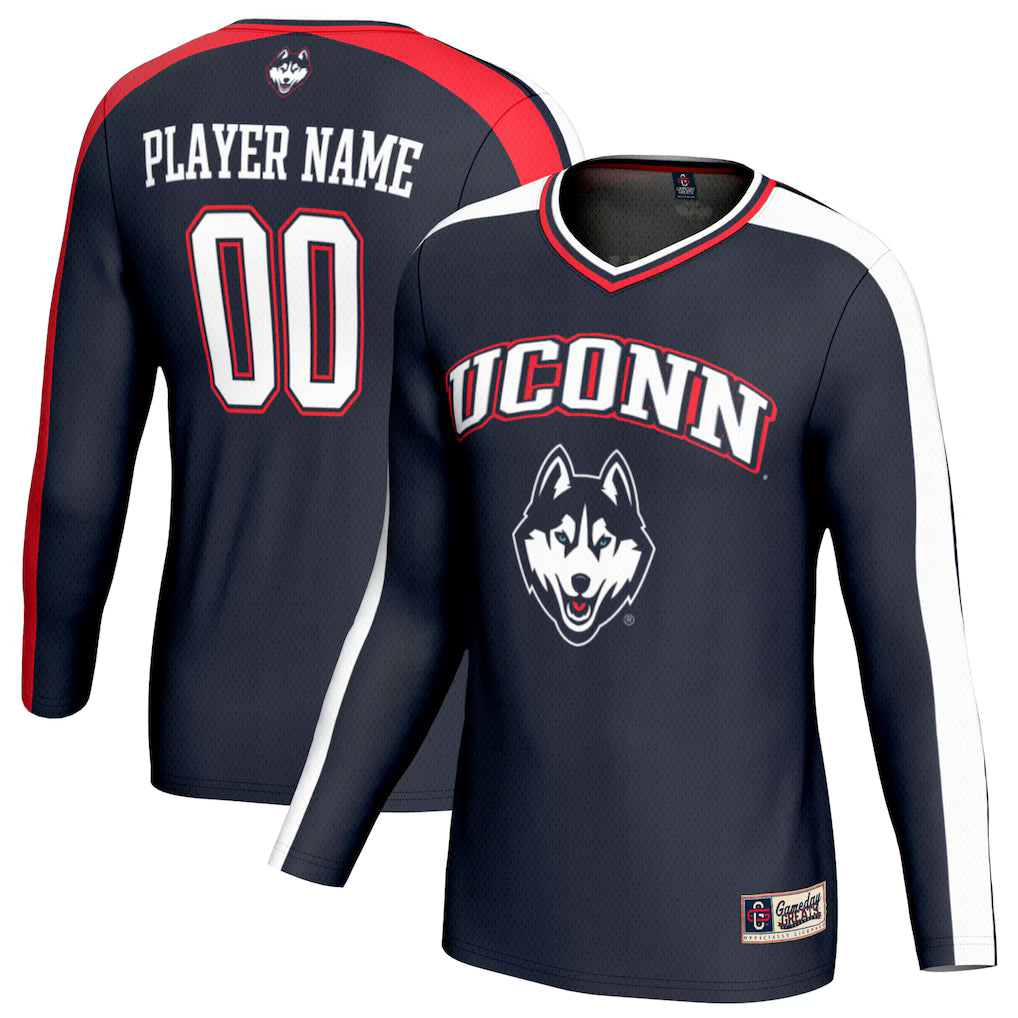 UConn Huskies GameDay Greats NIL Pick-A-Player Lightweight Collegiate Volleyball Fashion Jersey - Navy -