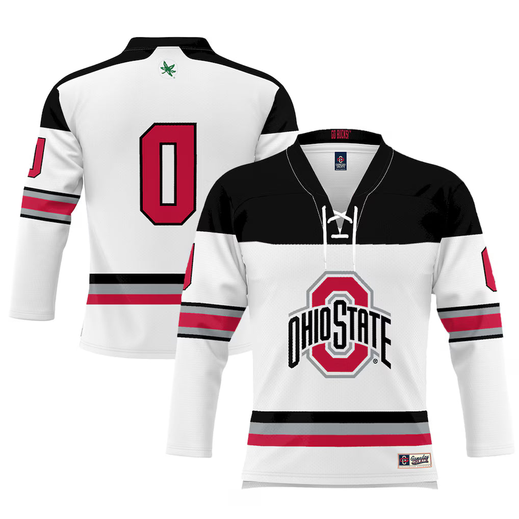 #0 Ohio State Buckeyes GameDay Greats Hockey Jersey - White -