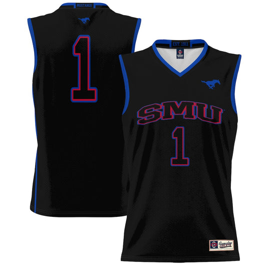 #1 SMU Mustangs GameDay Greats Lightweight Basketball Jersey - Black -