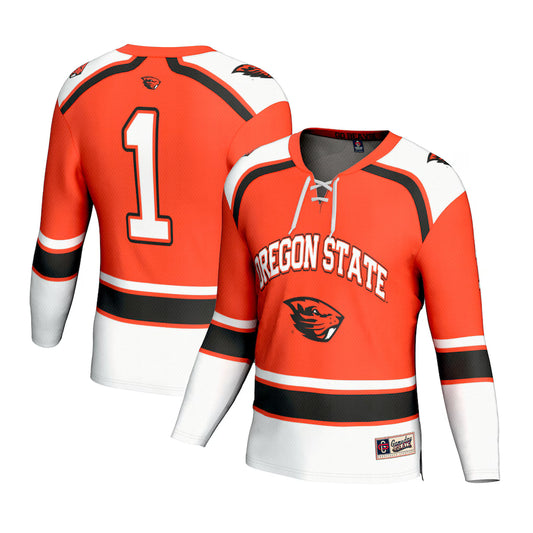 #1 Oregon State Beavers GameDay Greats Lightweight Hockey Fashion Jersey - Black -