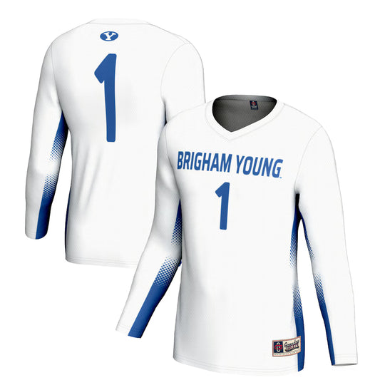 #1 BYU Cougars GameDay Greats Lightweight Volleyball Jersey - White - NCAA
