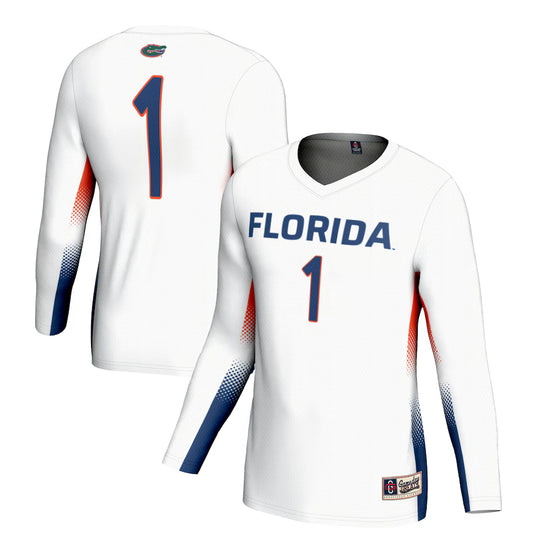 #1 Florida Gators GameDay Greats Lightweight Volleyball Jersey - White - NCAA
