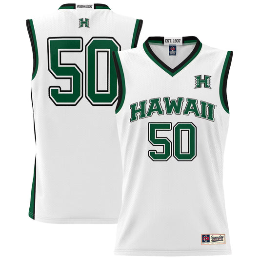 #50 Hawaii Rainbow Warriors GameDay Greats Lightweight Basketball Jersey - White - NCAA