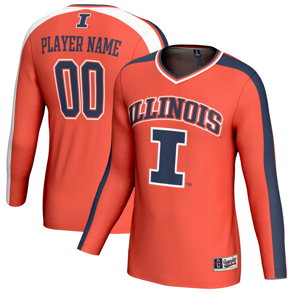 Illinois Fighting Illini GameDay Greats NIL Pick-A-Player Lightweight Collegiate Volleyball Fashion Jersey - Orange - NCAA
