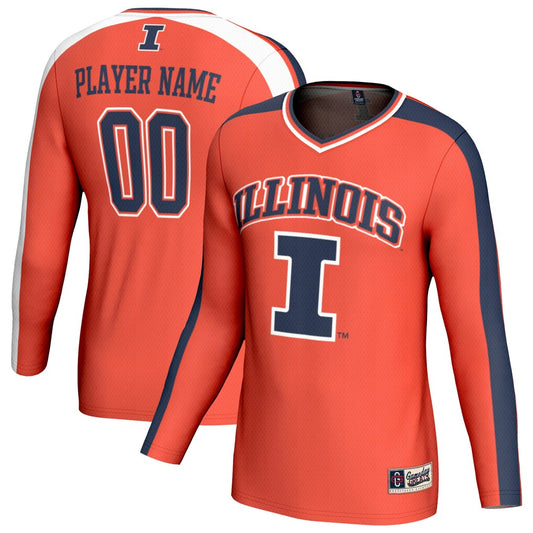 Illinois Fighting Illini GameDay Greats NIL Pick-A-Player Lightweight Collegiate Volleyball Fashion Jersey - Orange - NCAA